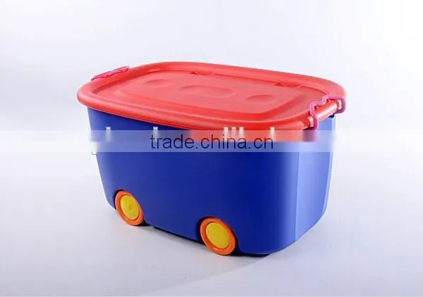 New PP Plastic Storage Box With Lid With Wheels photo-3