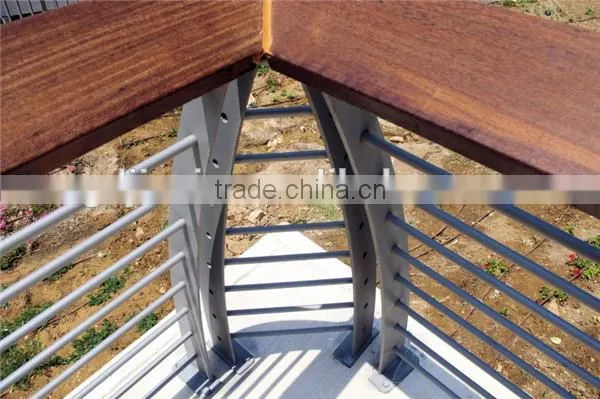 Customized Flat Bar Handrail Balustrade Cross With Rods photo-2