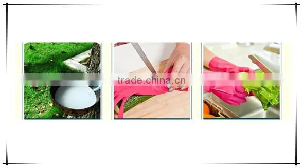 Yellow Latex Household Gloves With Roll Long Cuff photo-4