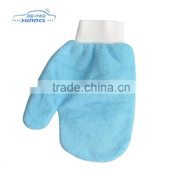 Microfiber Car Cleaning Glove With Fiber Terry Cloth photo-2