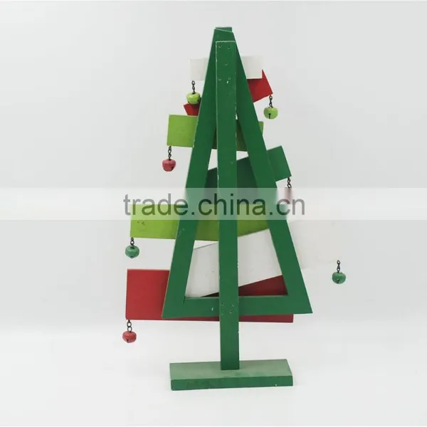 Wood Tree Peace Christmas Ornaments photo-2