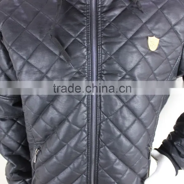 HOT Men Black Fashion XXX Leather Jacket photo-3