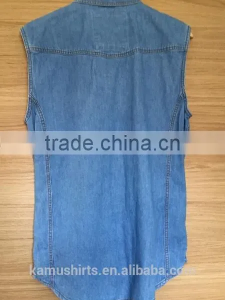 Fashion Sleeveless Denim Shirts for Man photo-2