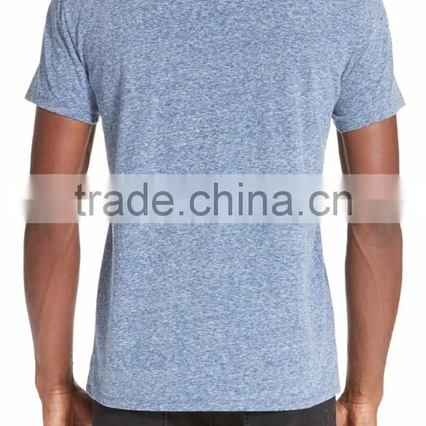 Heathered Look Crew Neck T-shirt With Custom Logo photo-2