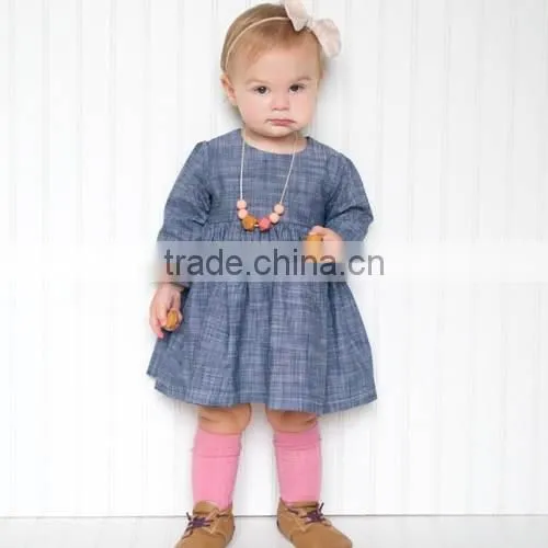 Baby Dress Pictures Classic Childrens Dresses Cap Sleeve Girls Cotton Frock Designs photo-2
