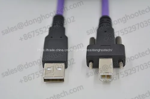 USB 2.0 кабель из ПВХ для промышленности + тяговые цепи, тип A до B, 5 м