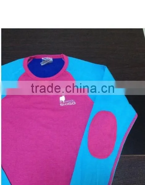 100% Superfine Merino Wool Knitted Fashion Boy T-shirt photo-2