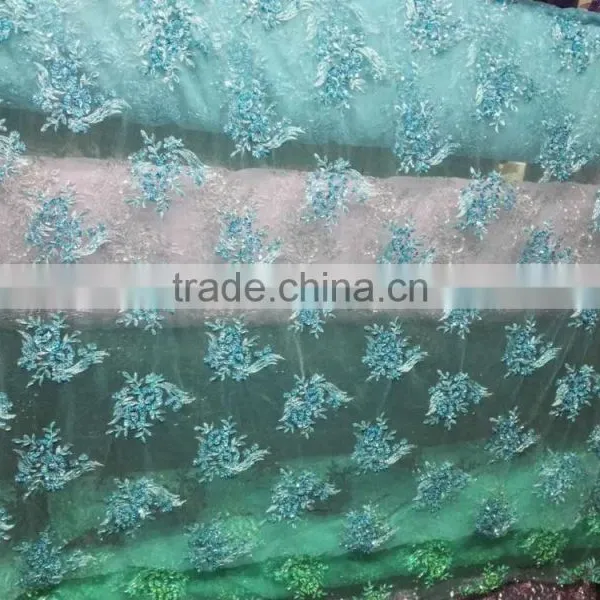 2016 Latest Bridal Lace Beaded Embroidery Lace B3207 photo-6