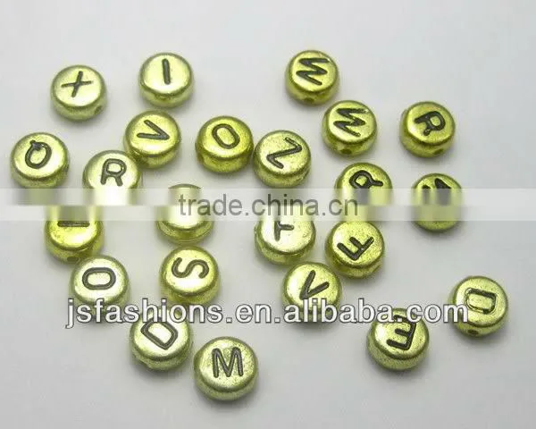 4*7 Solid Color With Black Line Letter Beads photo-3
