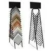 Custom Two Sided Black Wire Flooring Display Stand Rack Holds Color Finish for Exhibit