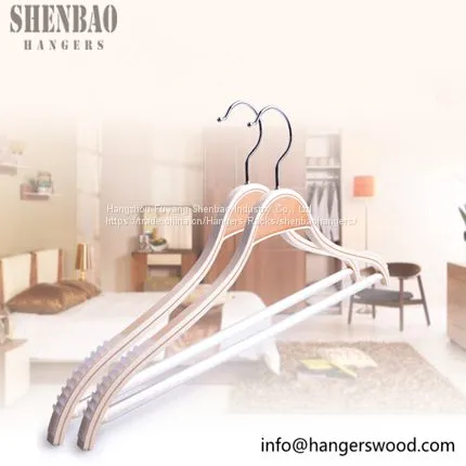 Plywood Cloth Hanger for Garment Boutique Laminated Wooden Hanger photo-3