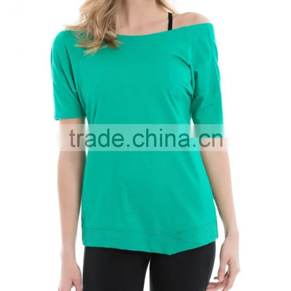 Polyester/Cotton Custom Water Based Printing Fitness Tank Top Women Running Wear