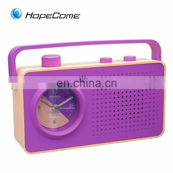 China Retro Portable Mini FM Radio Clock photo-3