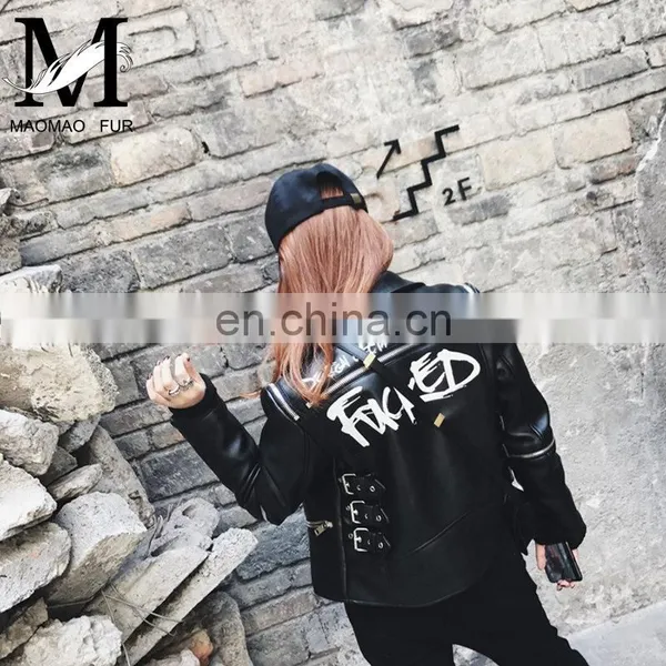 Latest Fashion Custom Black Winter Cheap Leather Jackets Women Leather Jacket Wholesale photo-4