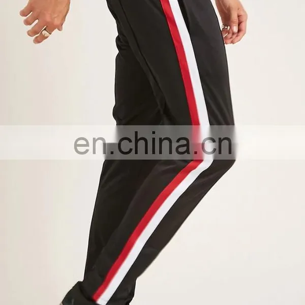 Wholesale Custom Comfortable Men Stripe-Trim Track Pants photo-3