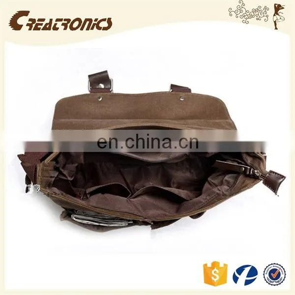 CR on Time Delivery Guaranteed 2016 Latest Fashion Men's Canvas Shoulder Bag Brown Vintage Messenger Bags photo-6