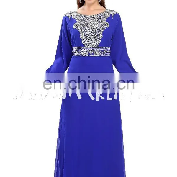 New Fashion Long Sleeve Arabic Evening Maxi Dress For Women photo-5