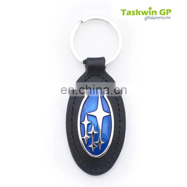 China Supplier Custom Made Leather Keychains With Metal Charm photo-3