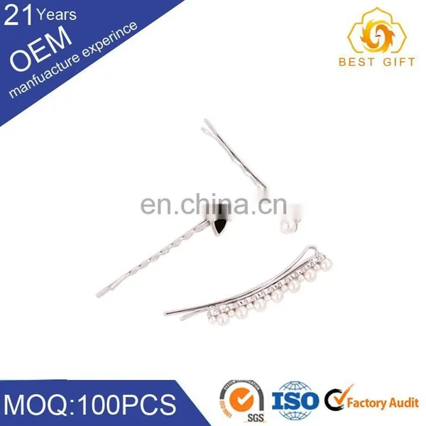 Popular Customizable Fashion Rhinestones Metal Hair Pin for Women photo-6