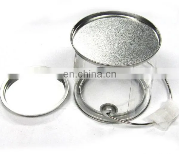 Hot Sale Round Popcorn Tin Can With Pet Body photo-2