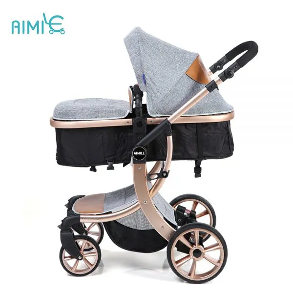 2018 Golden Foldable High Landscape Pram China Factory photo-4