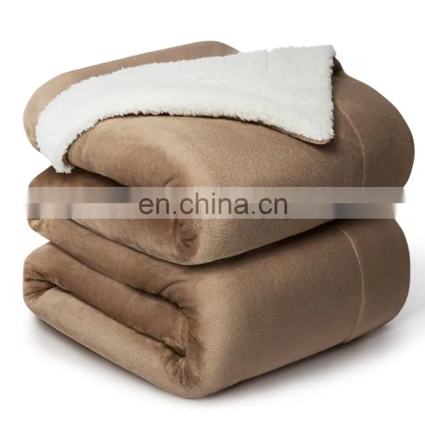Sublimation Soft Custom Flannel Fur Sherpa Blanket For Winter photo-7