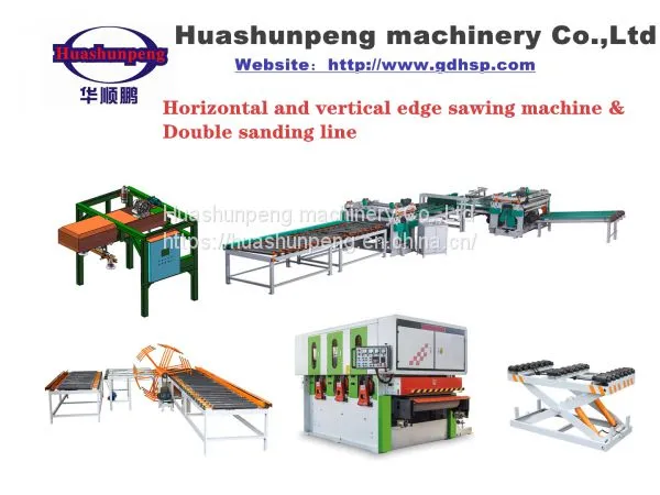 Woodworking Machinery Hydraulic Lifting Table Saw Edge Machine Sanding Assembly Line Inlet and Outlet Plate Stacking 3 Tons photo-2