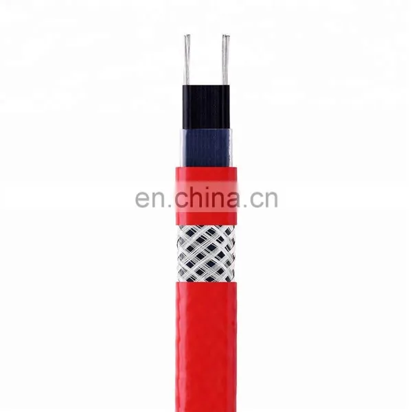 Ultra Thin Factory OEM Electric Self Regulating Heat Trace Cable With Fluorine Material Insulation photo-3