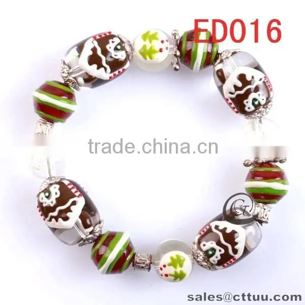 2014 Best Selling Christmas Glass Bead Bracelet photo-6
