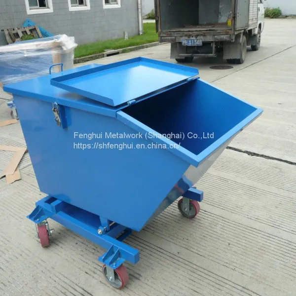 Chip removal machine trolley center garbage truck processing machine tool workshop factory hand push chain plate scrap car overturn with feet
