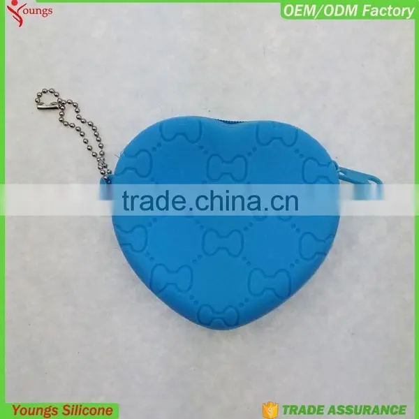 Customized Hot Sale Lovely Candy Heart Shape Zipper Silicone Coin Purse for Kids, Girls photo-4