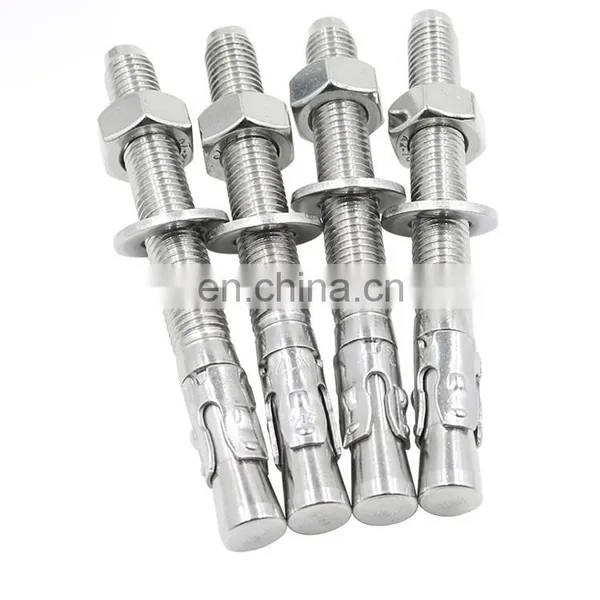 Zinc Galvanized Steel Expansion Anchor Heavy Duty M10 Wedge Anchor Through Bolt M6-m12 photo-2