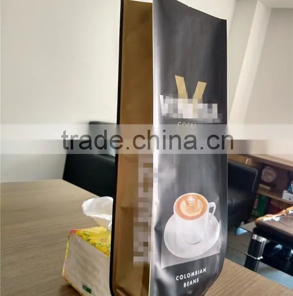 Side Gusset Plastic Printed Aluminum Foil Coffee Bean Packaging Bags With Valve 1KG photo-2