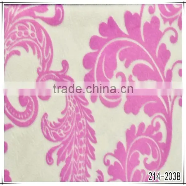 Flocked Sofa Fabric Velvet Flocked Upholstery Fabric photo-2