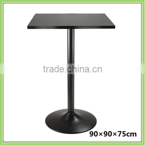 Modern New Design Black Wood Square Dining Table Model