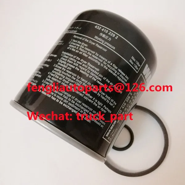 WABCO 4324102292 Truck Air Dryer Filter Bus Black Air Dryer Cartridge photo-4