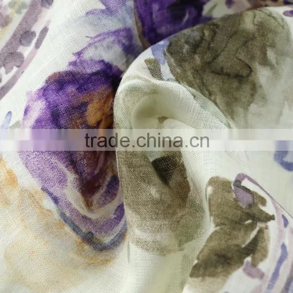 17*21 Linen Print Fabric,women's Fashion Dress Fabric,100% Linen Fabric photo-4