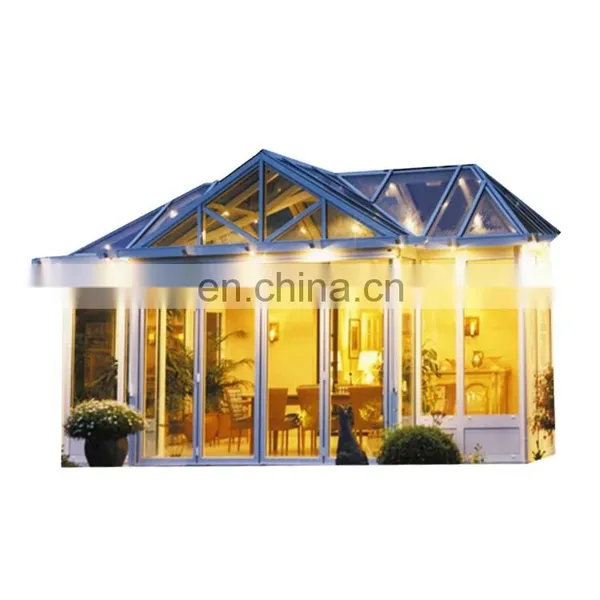 Soundproof Aluminum Modern Sunroom Freestanding Glass House With Fashion Design