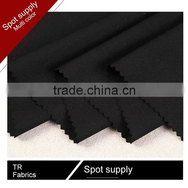 430Gsm (30+25)*32+40D Cheap Twill Black Terylene Viscose Suit Fabric