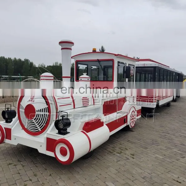 58 Seats Diesel Type Trackless Train Park Tourist Train Without Rail photo-3