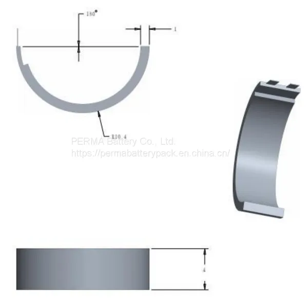 Ultra Thin Small Curved Rechargeable Lithium Polymer Battery Customized for Smart Wearable Technology