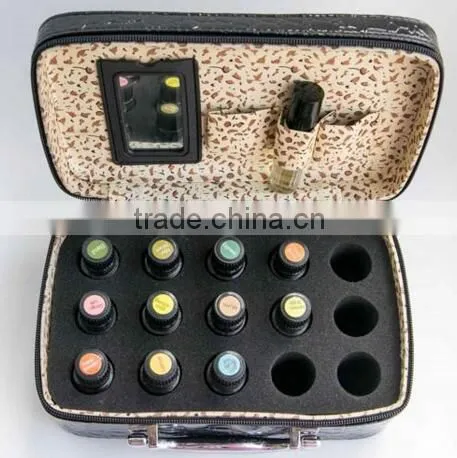 36 Bottles Leather Essential Oils Carrying Cases,Beautiful Custom Hard Shell With High Density Foam Cosmetic Case photo-4
