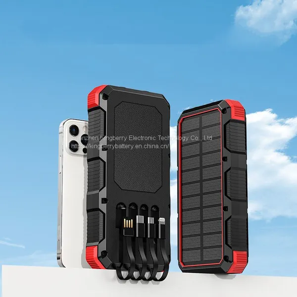 Solar Charging Bank 36800 Mah Wireless Charger With Cable 15W Fast Charging Mobile Power photo-3