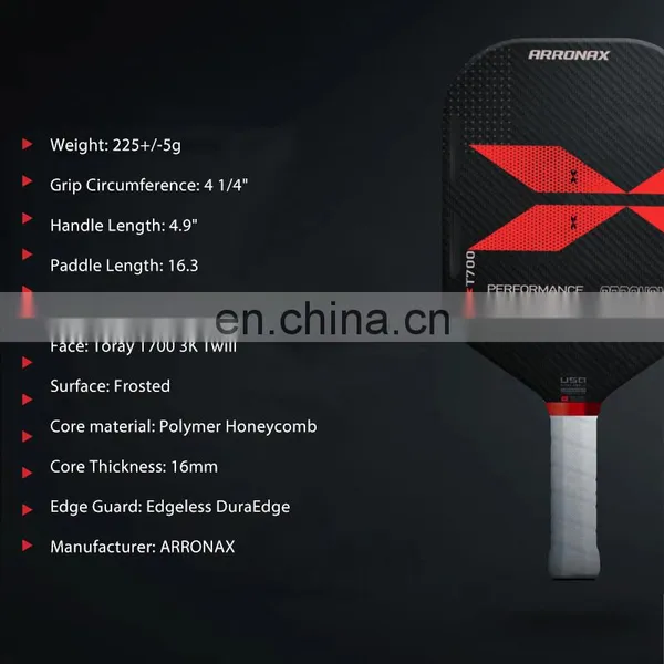 Thermoformed TorayT700 Carbon Fiber Exposed 3K Patterned Carbon Friction Skin USAPAPickleball Paddle photo-2