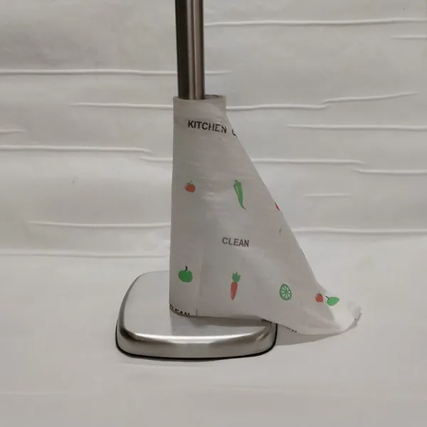Square Tissue Holder Stainless Steel Single Rod Tissue Holder Creative Kitchen Hole-free Tissue Holder photo-4