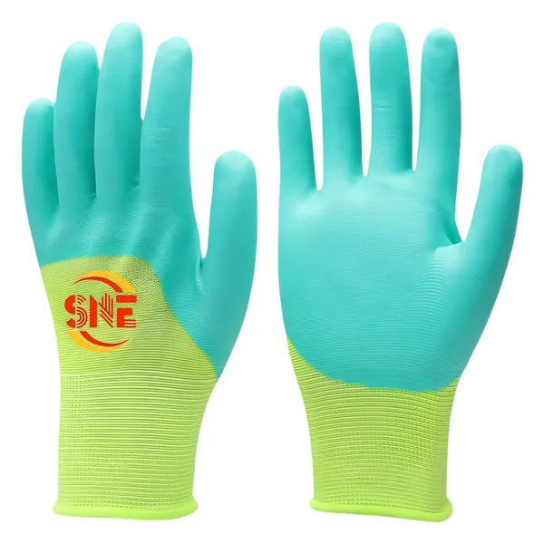 Snellsafety 13 Gauge Polyester 3/4 Latex Foam Double Dipping Safety Glove photo-2