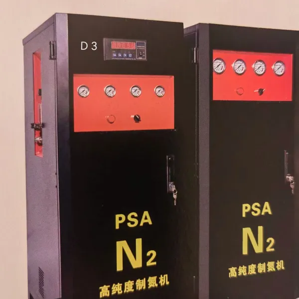 Nitrogen generator, model D3, 99.99 purity, nitrogen production of 3.6m3/h, 4-cylinder multiple filtration for longer service life