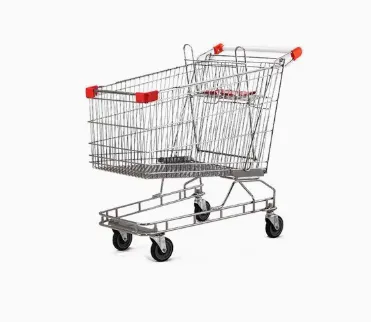 Factory Manufacturer Customized Hand Shopping Cart Metal Supermarket Trolley Cart photo-3