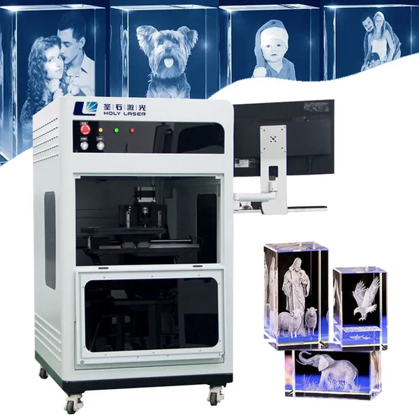 Holy Laser CNC 3D Printer Высокоэффективная внутристроечная гравировочная машина для кристалла, стекла и акрила 532нм AI LAS DXF Фото-кубок