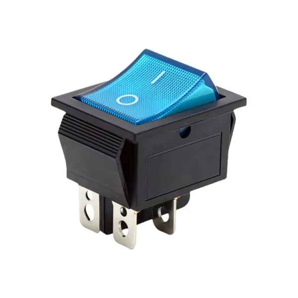 Illuminated Rocker Power Switch 10A 250V AC Compact 22mm Cutout for Control Panels
